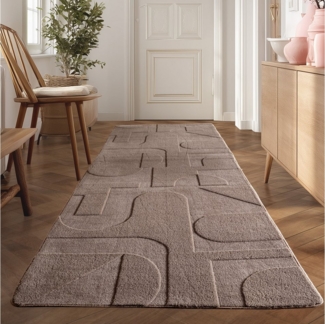 Teppium Teppich Skandinavisches Design, Rechteckig, Höhe: 20 mm, Kurzflorteppich Skandinavische Design Anti-Rutsch Rückseite Waschbar