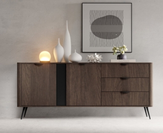 Compleo Kommode mit 3 Schubladen und 2 Türen SHELLY, Elegant Design
