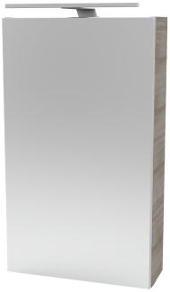 Fackelmann SBC A-VERO Gäste-WC Spiegelschrank 40 cm, Grau, links