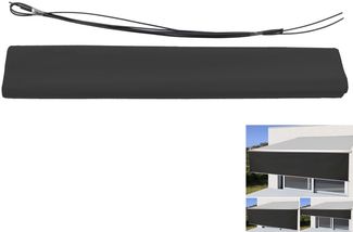 Volant für elektrische Vollkassetten-Markise T124, 4,5x3m ausfahrbarer Volant Polyester ~ anthrazit
