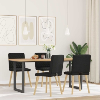 vidaXL Esszimmerstühle 4 Stk. Schwarz Stoff 3315223