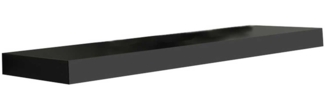 Wandregal Sheffield 60 / Shelvy 60 , Holzwerkstoff , Schwarz , 60 x 4 x 24 cm