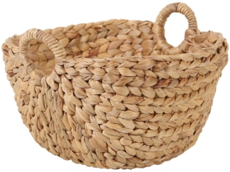 Casa Moro Dekokorb Aufbewahrungskorb mit Henkel aus Seegras geflochten Präsentkorb (Boho Chic Flechtkorb Landhaus Geschenkkorb), Boho Chic Präsentkorb Weidenkorb Vera L IN92