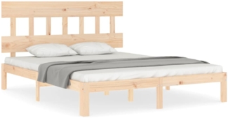 vidaXL Massivholzbett mit Kopfteil 3193601
