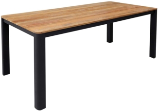 Gartentisch Roma , Echtholz , Holzfarben , 200 x 76 x 100 cm