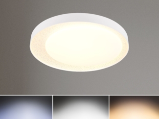 LED Deckenleuchte ALETA Weiß mit Fernbedienung dimmbar & Tageslicht, Ø 45cm