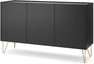 AX LIVING Kommode Schwarz Acalia K144 144 cm Modern und Funktional