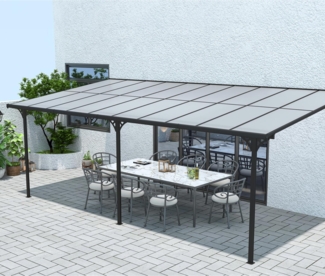 Westmann Terrassenüberdachung "Bruce 617", schwarz, 300 x 617 x 270 cm (L x B x H)