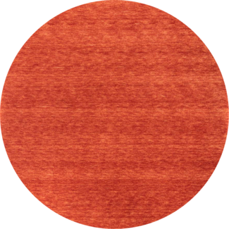 Morgenland Gabbeh Teppich - Softy - Uni - rund - 150x150 - Dunkelcamel