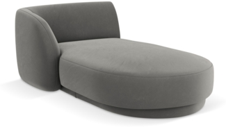 Micadoni Modul Miley 2-Sitzer Links Samtstoff Hellgrau