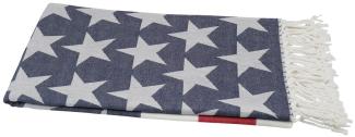 Hamamtuch Strandtuch 100x180 cm blau rot "USA"