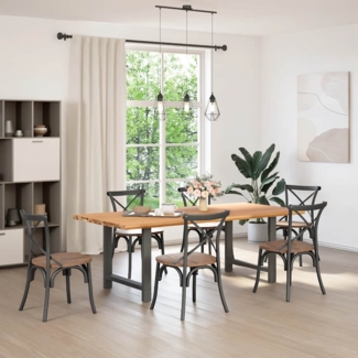 vidaXL Esstisch Hellbraun 220x100x74 cm Massivholz Eiche Rechteckig 3304640