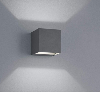 Trio Leuchten LED Außen-Wandleuchte Adaja anthrazit Up- & Downlight