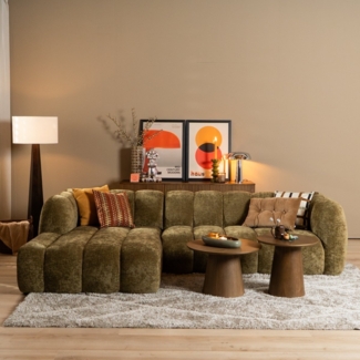 Bronx71 Ecksofa Luca Chenille olivgrün links