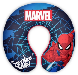 Seven Polska Nackenkissen Kinder Reisekissen, Nackenrolle "SPIDERMAN", Blue