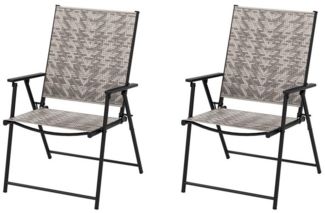 KOMFOTTEU Gartenstuhl (2er Set), Klappstühle tragbare Balkonstühle