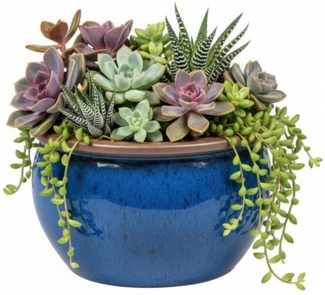 Blumentopf Keramik Modell "Bavaria" 24cm Royal Blau