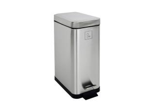 SVITA Mülleimer STM10, Treteimer, Softclose-Funktion, 18L, Edelstahl, Silber