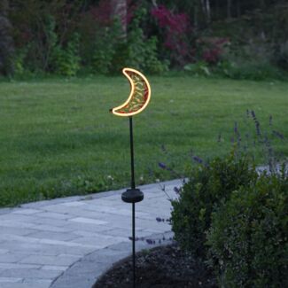 LED-Solarstab "Linny", Mond, Flat-Neon-LED, Bronze