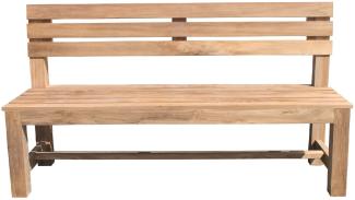 Premium Massiv Teak Sitzbank Holzbank Teakbank Parkbank Gartenbank natur 150cm