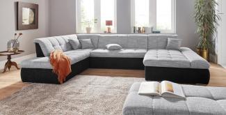 DOMO collection Wohnlandschaft PB Moric wahlweise mit Bettfunktion und Armteilverstellung U-Form, XXL-Format B/T/H: 353/216/80 cm, feine Steppung, incl. Zierkissen