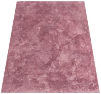 KADIMA DESIGN Teppich waschbar Einfarbig Wohnzimmer schmutzabweisend Teppich Kurzflor, Rund, Höhe: 14 mm, Florhöhe: 10 mm, Polyester, Rund, 80D, Altrosa
