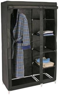 HI Kleiderschrank 110 x 46 x 178 cm Stoff Schwarz