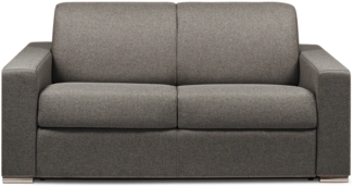 Vente-unique - Schlafsofa mit Matratze 2-Sitzer Stoff - Anthrazit - Liegefläche mit Lattenrost: 120 cm - Matratzenhöhe: 14 cm mit Memory Schaum - CALITO