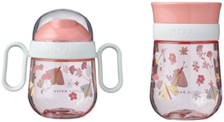 Mepal | Mio Set – 360° | Trinklernbecher für Babys ab 6 Monate | auslaufsicher | spülmaschinengeeignet | BPA-frei | Flowers & Butterflies