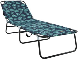 vidaXL Klappbare Sonnenliege Mehrfarbig 188 x 57 x 86.5 cm Polyester 42003145