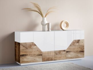 INOSIGN Sideboard ALIEN-Kommode, Schrank, Anrichte mit 4 Türen und 4 Fächern, Sideboard Breite ca. 200 cm "100 % Made in Italy"