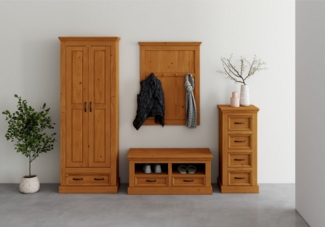 Home affaire Garderobenpaneel Selma, aus massivem Kiefernholz, Höhe 105 cm, Breite 80 cm