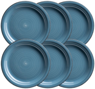 MÄSER Teller-Set Lumaca (6-tlg), 6 Personen, Steingut