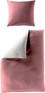 BIERBAUM Wendebettwäsche Modern Uni in Gr. 135x200 oder 155x220 cm, Renforcé, 2 teilig, Modernes Unidesign: Schlichte, elegante Optik für jedes Schlafzimmer