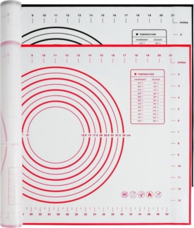Mutig Backmatte Silikon Backmatte 2er Set groß 70 x 50 cm, rutschfeste Backunterlage, (antihaft Teigmatte, Ausrollmatte mit Messung, 2-tlg, wiederverwendbare Teigunterlage), für Fondant, Pizza, Kekse, Macarons, Teig