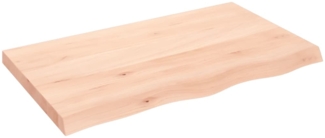 vidaXL Waschtischplatte 100x60x(2-6) cm Massivholz Unbehandelt 3156040