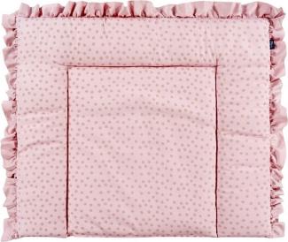 Alvi Wickelauflage wattiert Curly Volant Kreise rosa ca. 70x85 cm