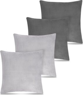 Aspero Dekokissen 4er Set Kissenbezüge Tamara, Dekokissen 45x45 cm mit Cashmere Feeling