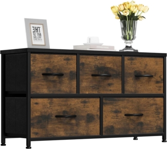 YITAHOME Kommode Schubladen Schrank Stoff 5 Aufbewahrungskommode Schlafzimmer