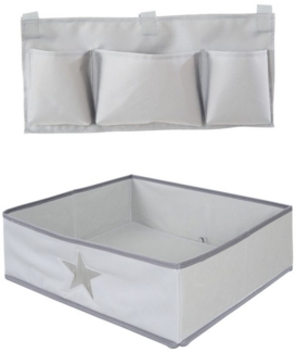 roba® Hochstuhl Organiser Set für roba Hochstühle (2-tlg) - Mit Stern Motiv, Für Sit Up & Born Up Babyhochstühle - Box & Tasche zum Einhängen