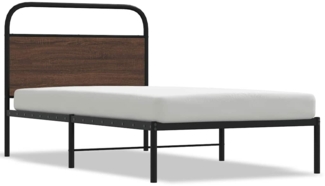 vidaXL Bettgestell ohne Matratze 100x190 cm Braun Eichen-Optik 4100301