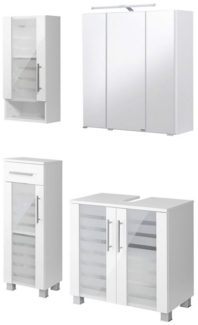 welltime Badmöbel-Set Jaca, (4-St), Badmöbel-Set mit hochglanz Fronten