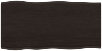 vidaXL Tischplatte 80x40x2 cm Massivholz Eiche Behandelt Baumkante 364004