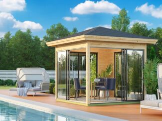 Fjordholz Glaspavillon Modell Alu 44 D Farblos