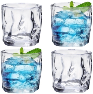 Zoha Glas Diamond Clear Glas Trinkgläser Cocktailgläser, Glas, Hitzebeständig Eiskaffeegläser Tee Wasser Saft Kaffee