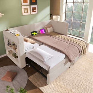 BlingBin Daybett Einzelbett Schlafsofa (1 tlg), Flexibles Sofa für Gäste- und Wohnzimmer