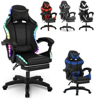 oyajia Gaming Chair Gaming Stuhl Bürostuhl Ergonomisch, Kopfkisse, Lendenkissen,Fußstütze, Verstellbare Rückenlehne Gaming Chair,Gaming Stuhl 130kg Belastbarket