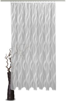 VHG Gardine Moni, Kräuselband (1 St), halbtransparent, Jacquard
