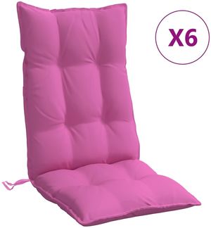 vidaXL Hochlehner-Auflagen 6 Stk. Rosa Oxford-Gewebe 377664
