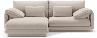 Micadoni Ecksofa Torino 3-Sitzer Strukturierter Stoff Helles Beige Links
